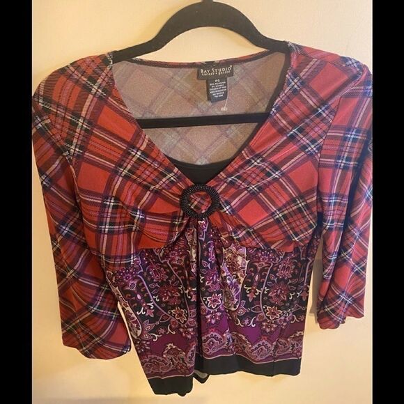 Bay Studio Career long sleeve Floral Blouse PS - Picture 1 of 8